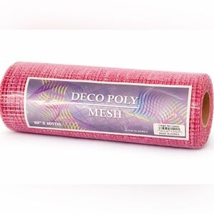 NWT Deco Poly Mesh 10” x 10 Yards Pink Wreath Craft Floral Supply Made in Korea